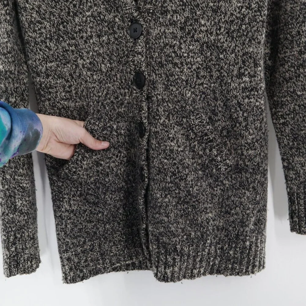 J. Crew Wool‎ Marled Sweater Womens M Gray Professor Academia Eclectic Grandpa